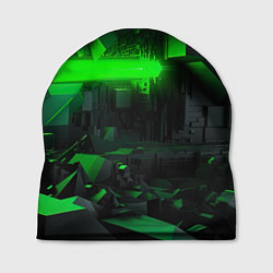 Шапка Симметрия зеленых теней
