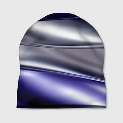 Шапка Белая абстракция на фиолетовом, цвет: 3D-принт