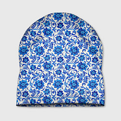 Шапка Гжель классика, цвет: 3D-принт