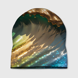 Шапка Перламутровые блестящие волны радужных цветов, цвет: 3D-принт