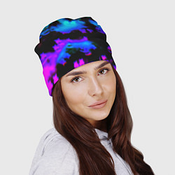 Шапка Marshmello neon space, цвет: 3D-принт — фото 2