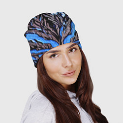 Шапка Камень и синий огонь, цвет: 3D-принт — фото 2