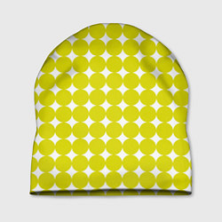 Шапка Ретро темно желтые круги, цвет: 3D-принт