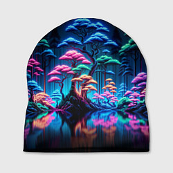 Шапка Неоновый лес - нейросеть, цвет: 3D-принт