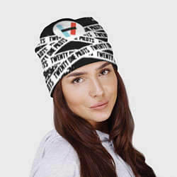 Шапка Twenty one pilots stripes steel, цвет: 3D-принт — фото 2