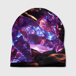 Шапка Фиолетовые комические камни, цвет: 3D-принт