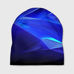 Шапка Black and blue abstract background sport style, цвет: 3D-принт