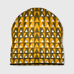 Шапка Узор из треугольников жёлтый, цвет: 3D-принт