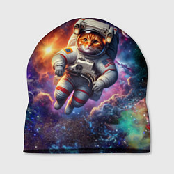 Шапка Котик бравый космонавт - неон, цвет: 3D-принт