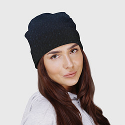 Шапка Абстрактный сине-чёрный ночной, цвет: 3D-принт — фото 2