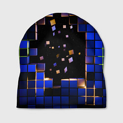 Шапка Окно в пространство - синие кубы, цвет: 3D-принт