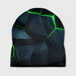 Шапка Abstract dark green geometry style