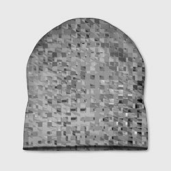 Шапка Серый текстурированный кубики, цвет: 3D-принт