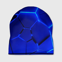 Шапка Текстура темных синих неоновые плиты, цвет: 3D-принт