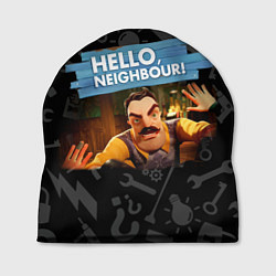 Шапка Привет сосед на фоне замков, цвет: 3D-принт