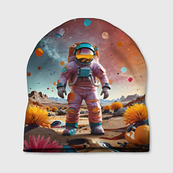 Шапка Праздничный космонавт, цвет: 3D-принт