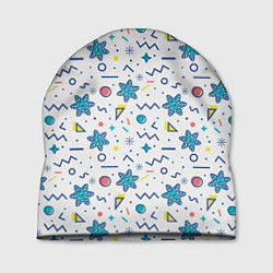 Шапка Зимний паттерн со снежинками и геометрическими фиг, цвет: 3D-принт