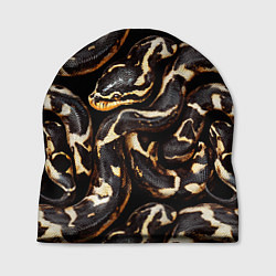Шапка Змея черно-белая, цвет: 3D-принт