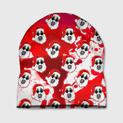 Шапка Funny Santa clown Art in blood, цвет: 3D-принт