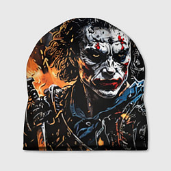 Шапка Джокер на фоне огня, цвет: 3D-принт