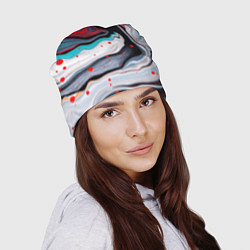 Шапка Флюид арт абстракция, цвет: 3D-принт — фото 2