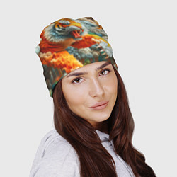 Шапка Сказочный облачный тигр - нейроарт фантазия, цвет: 3D-принт — фото 2