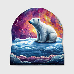 Шапка Белый медведь и звездное небо, цвет: 3D-принт