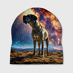 Шапка Немецкий дог и космическое небо, цвет: 3D-принт