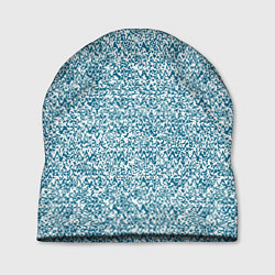 Шапка Бело-синий текстурный, цвет: 3D-принт