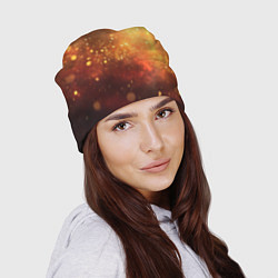 Шапка Золотая блестящая текстура, цвет: 3D-принт — фото 2