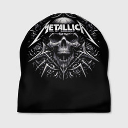 Шапка Metallica - a skull with roses and thorns, цвет: 3D-принт