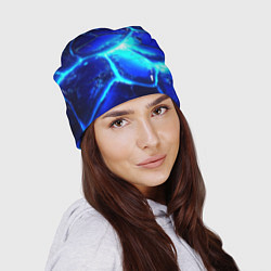 Шапка Синие плиты лед, цвет: 3D-принт — фото 2