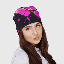 Шапка Розовые пятна в текстуре, цвет: 3D-принт — фото 2
