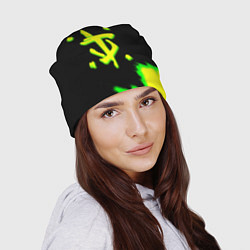Шапка Doom огненное лого краски, цвет: 3D-принт — фото 2