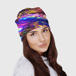 Шапка Неоновые полосы текстура, цвет: 3D-принт — фото 2