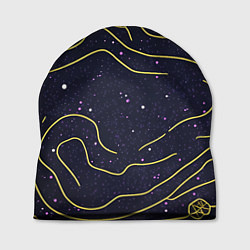 Шапка Абстракция золотых линий текстура, цвет: 3D-принт