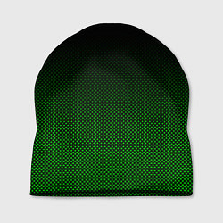 Шапка Тёмный чёрно-зелёный текстурный градиент, цвет: 3D-принт