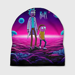 Шапка Морти и Рик на планете неоновых сказочных грибов, цвет: 3D-принт