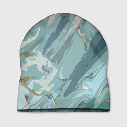 Шапка Холодный голубой абстракция, цвет: 3D-принт
