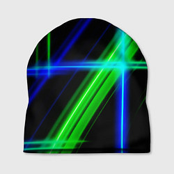 Шапка Color blue black green