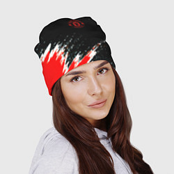 Шапка Манчестер краски штрихи, цвет: 3D-принт — фото 2