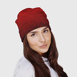 Шапка Градиент красный текстурированный в тёмный, цвет: 3D-принт — фото 2