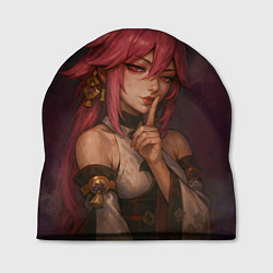 Шапка Яэ Мико жрица лисица, цвет: 3D-принт
