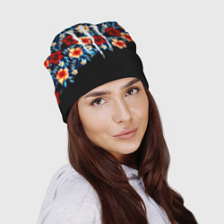 Шапка Monster energy flower steel, цвет: 3D-принт — фото 2