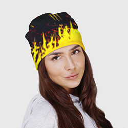 Шапка Monster energy абстрактные краски, цвет: 3D-принт — фото 2