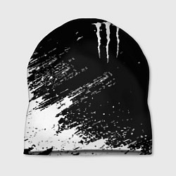Шапка Monster energy белые краски, цвет: 3D-принт