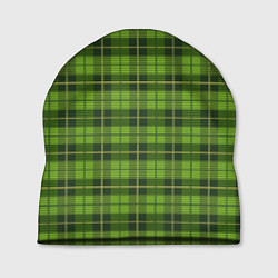Шапка Зеленый тартан, цвет: 3D-принт