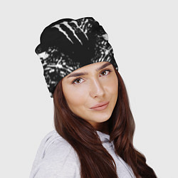 Шапка Monster energy white splash, цвет: 3D-принт — фото 2