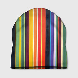 Шапка Разноцветная полоска, цвет: 3D-принт
