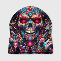 Шапка Art cyber skull - ai art fantasy, цвет: 3D-принт